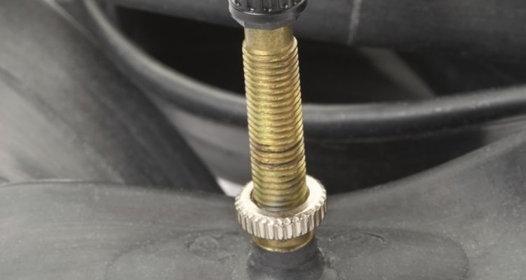 Presta valves can be identified by the nut at the base.