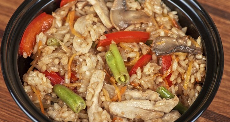 Create a tasty chicken and rice casserole.
