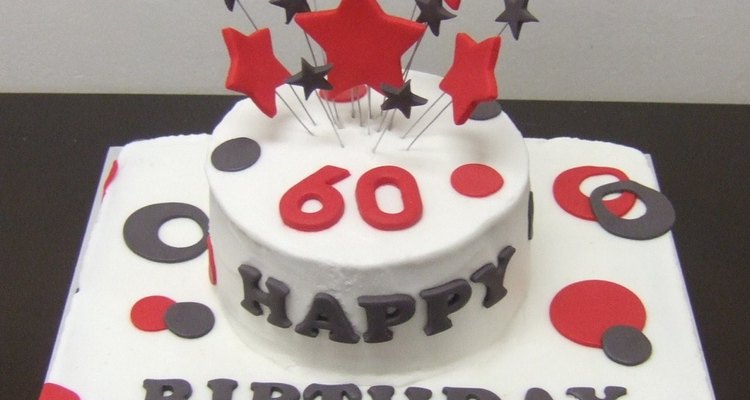 How to Decorate a Cake for a 60th Birthday