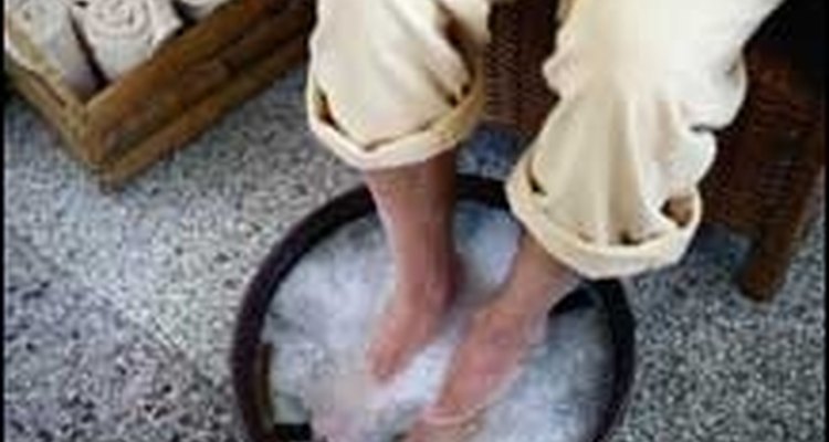 Deixando os pés de molho