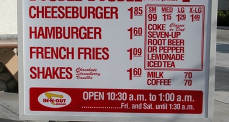 Las opciones ocultas no están registradas en el menú de In-N-Out Burger.