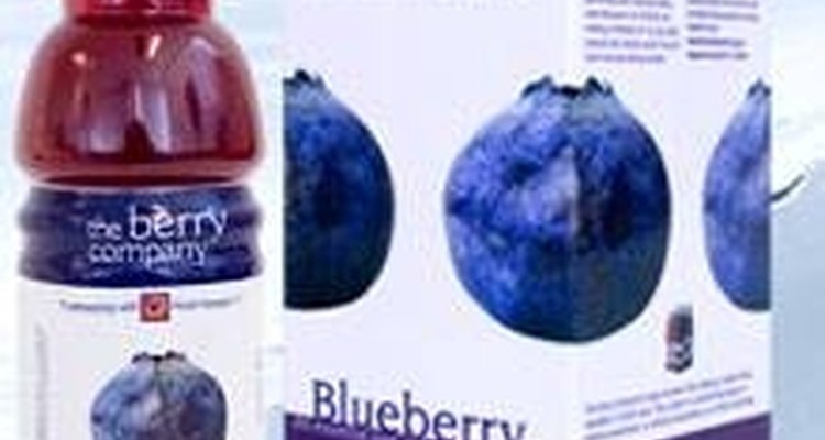 Hay muchos productos de mora azul.