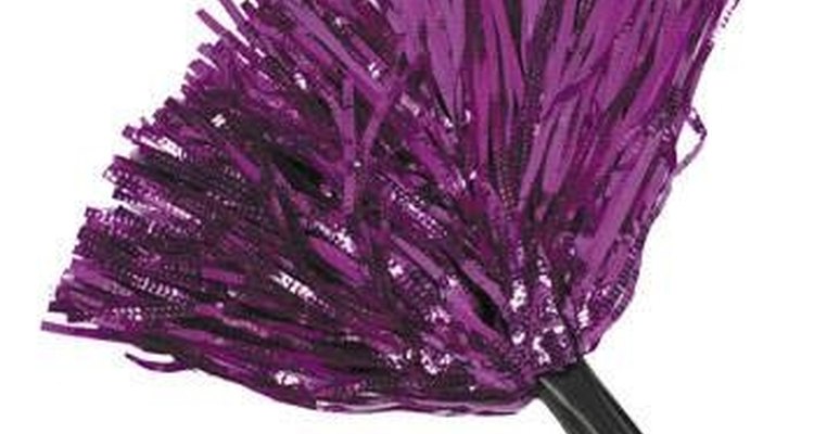 Pompom roxo metálico para líder de torcida