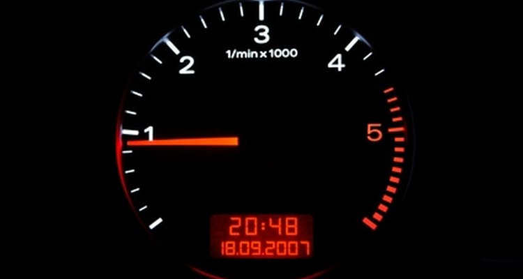 A tachometer measures engine performance in revolutions per minute.