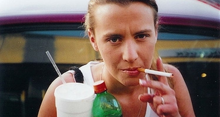 Smoking decreases saliva production.
