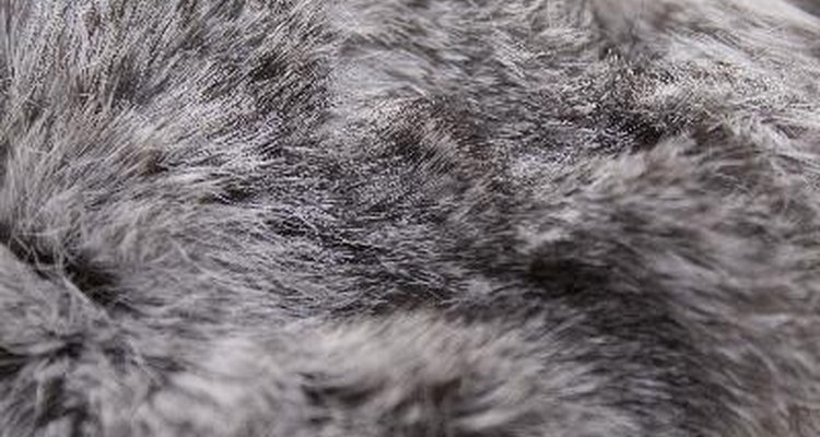 Gray rabbit fur as background or texture