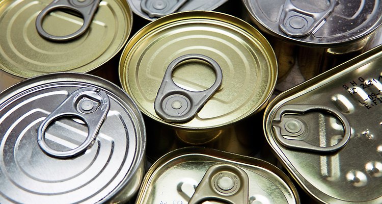 Tins of different sizes and opening