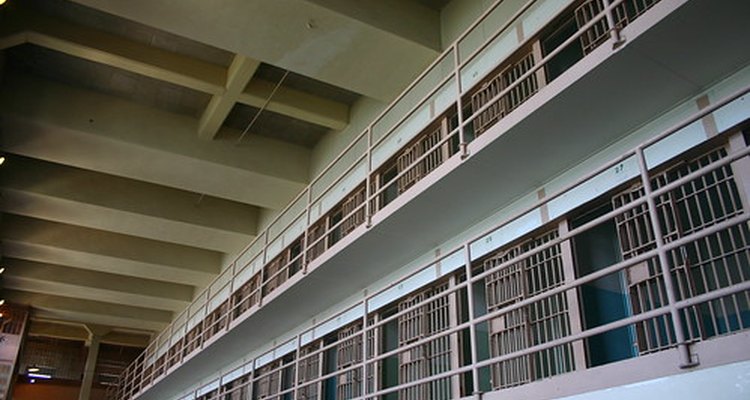 Row of cells in a prison, where an offender will serve his assault sentence.