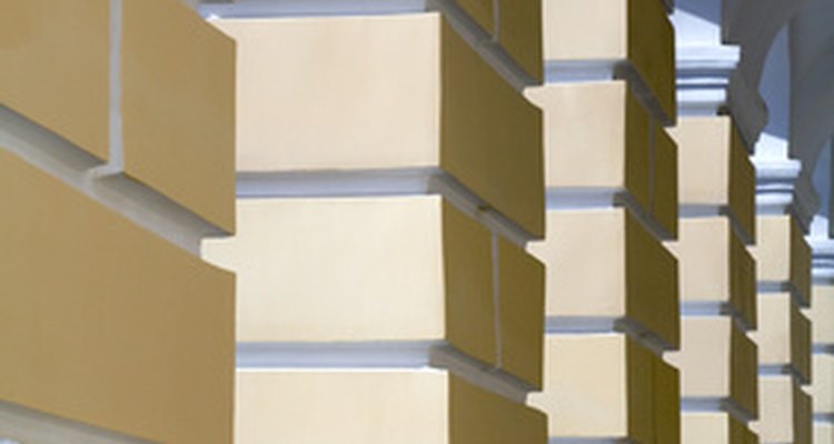 Many architectural details are made from foam coated with fibreglass and polyester resin, and painted to match the building.