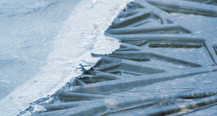 Water expands as it freezes, making ice