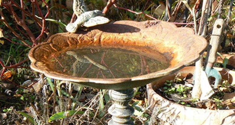 Bird baths are a type of concrete ornament.