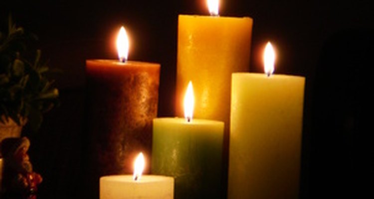 Lighting candles in memory of deceased loved ones.
