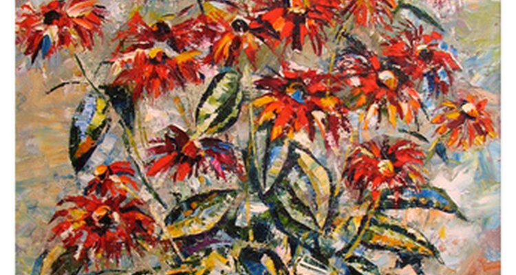 Oil paintings add a stylistic beauty to a room.