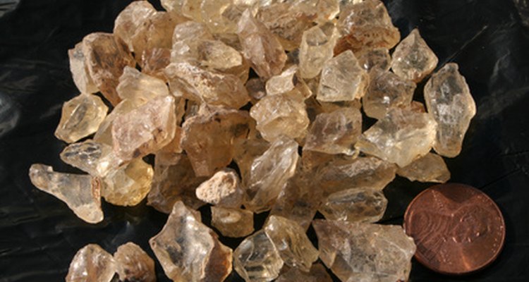 Colete amostras de minerais