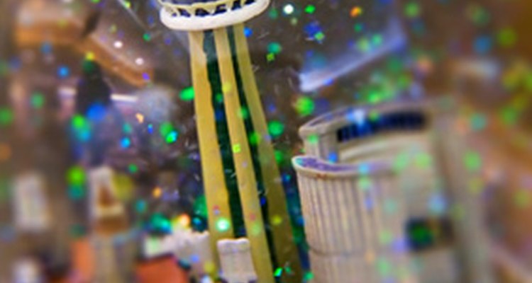 Snow globes often depict a scene with tiny scale figurines.