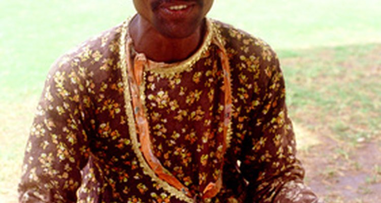 An Indian tabla player.