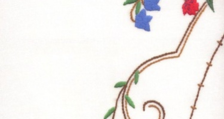 Use crewel embroidery for traditional designs.