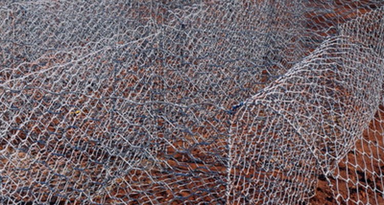Gabion baskets.