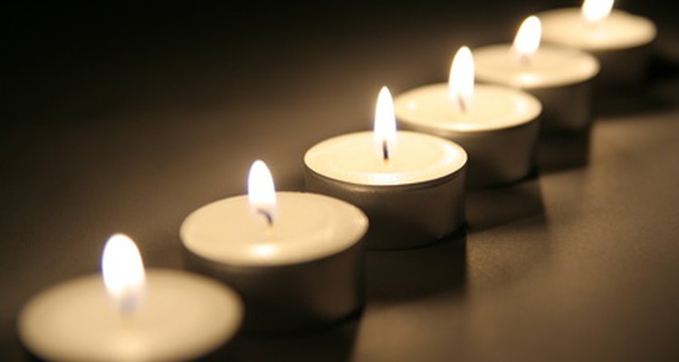 Tea light candles are used decoratively and work well with little fragrance oil.