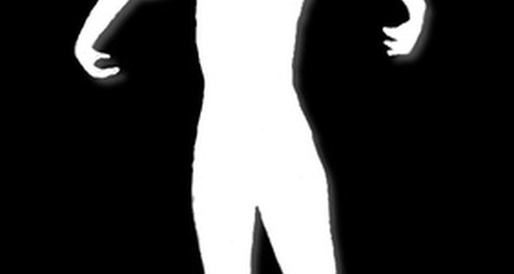 A life-size cardboard silhouette is easy to make and can be a very effective decoration or prop.