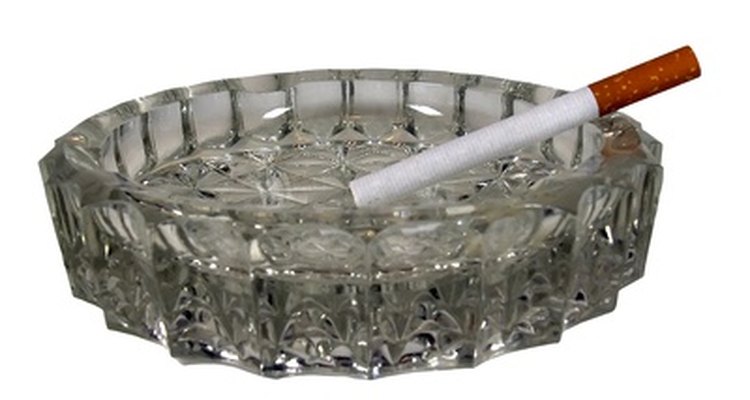 Cigarette and ashtray