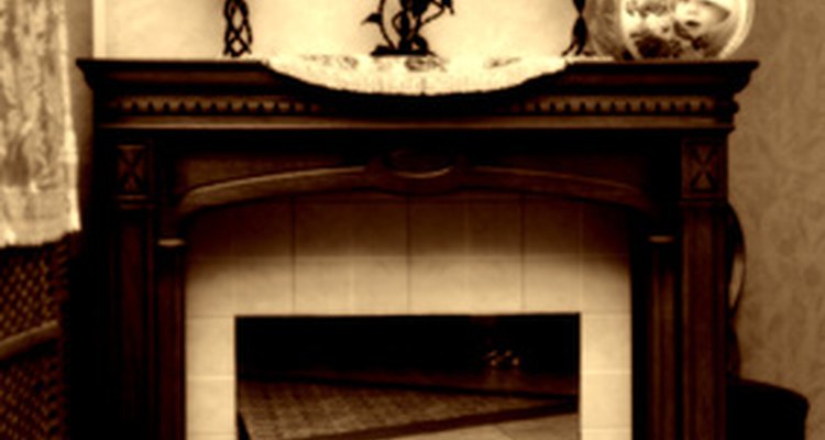 Tile over marble fireplaces to change or update the look of the room.