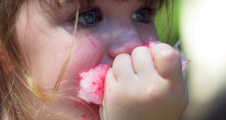 Candyfloss can leave a sticky residue behind. To remove it from the machine, turn the machine on