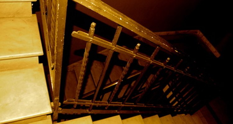 Clean sticky wood stair handrails with basic household ingredients.