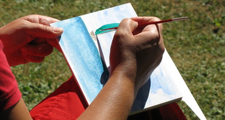 Many paintings begin as blank canvases.