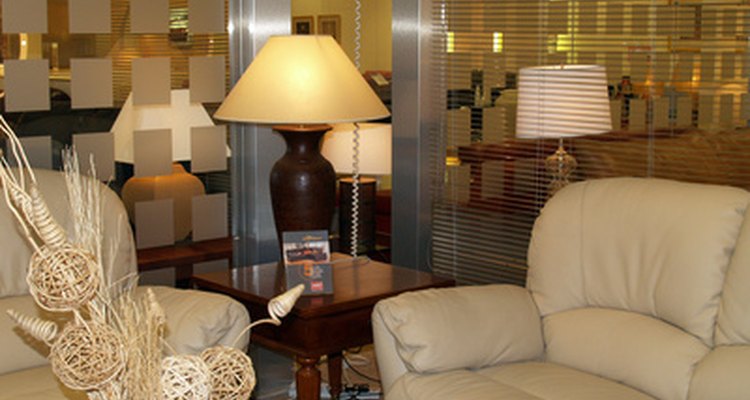 Table lamps are necessary to light small spaces within the open floor plan of a loft and add to the decor.