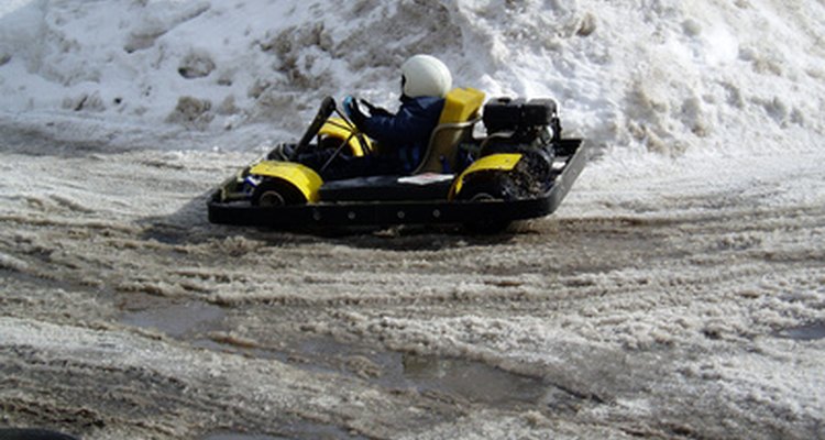 Riding a motorcycle-powered go-kart is a thrill.