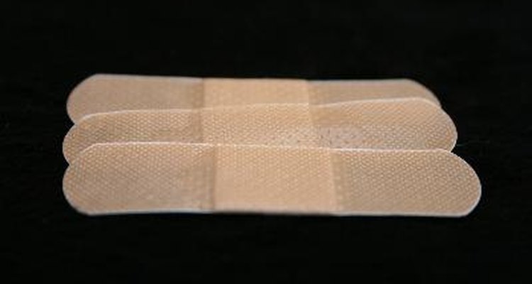 A sticking plaster odour can come from plastics and adhesives.