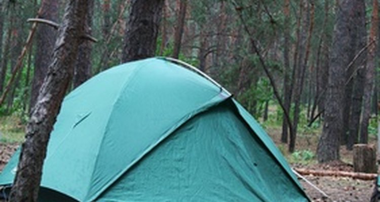 Tent constructed with fibreglass tent poles