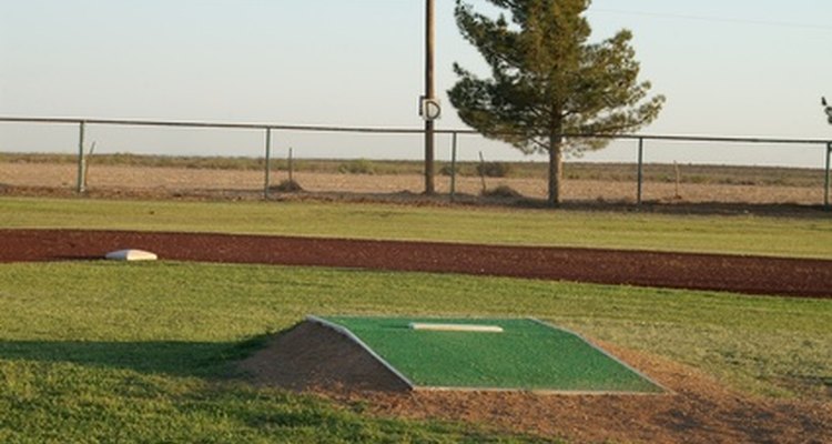 Portable pitching mounds can be constructed to be transported from place to place.
