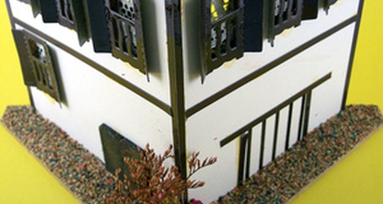 Balsa wood can be used to make model houses, like this one.