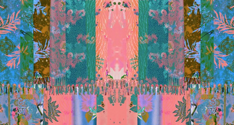 Curtains of either the same or different colours can be sewn together to make one pair of curtains.