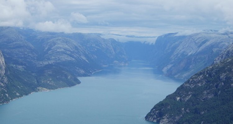 Fjords are shaped as valleys due to glaciers.