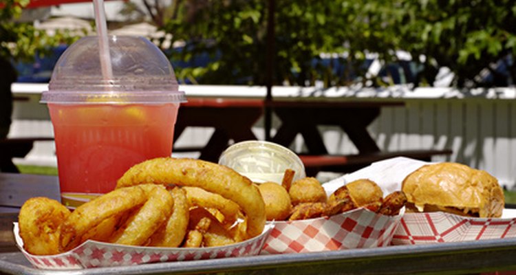 Fried, fatty foods qualify as unhealthy eating choices.