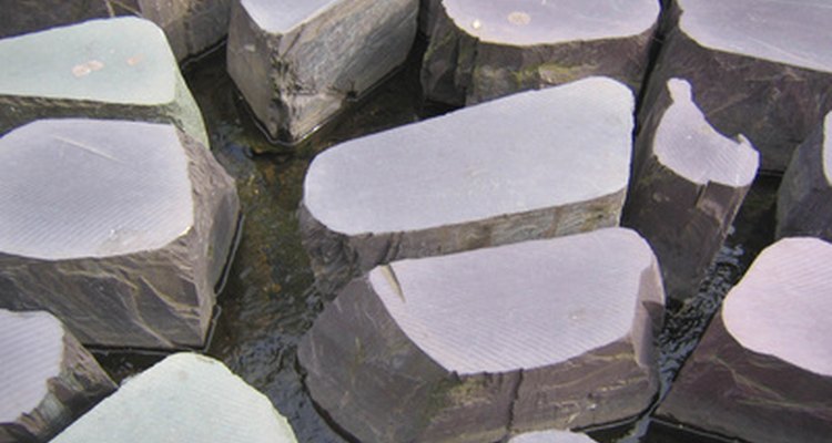 Stepping stones can also be used as part of a water feature.