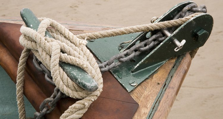 A traditional cleat on an antique boat