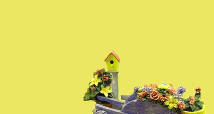 Wheelbarrow garden planter.