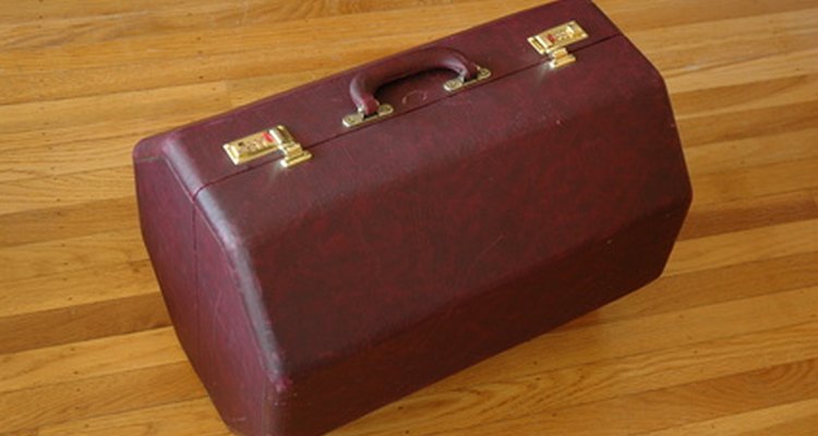 Many hard-sided suitcases are made from polyester resin panels reinforced with fabric or leather.