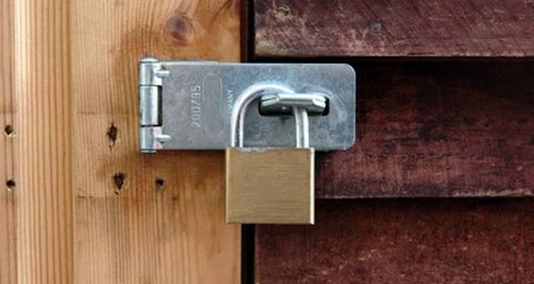 Example of a common hasp fastening latch.
