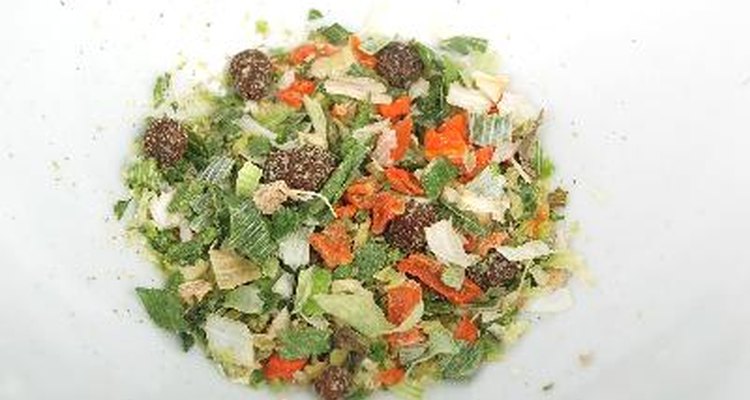 Vegetales deshidratados listos para consumir.