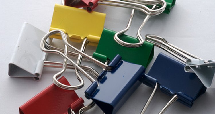 Use binder clips to secure papers.