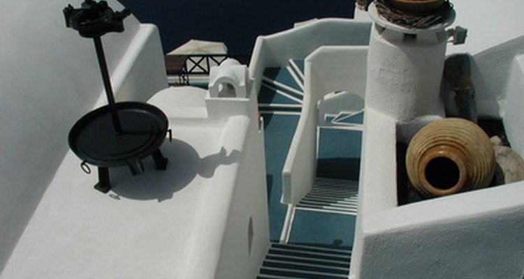 You can make your own model of a typical Greek dwelling with whitewashed walls.