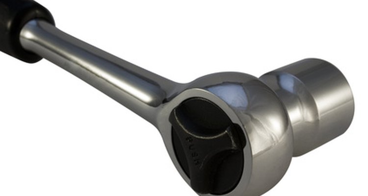 Use a ratchet to loosen the pinch bolt.