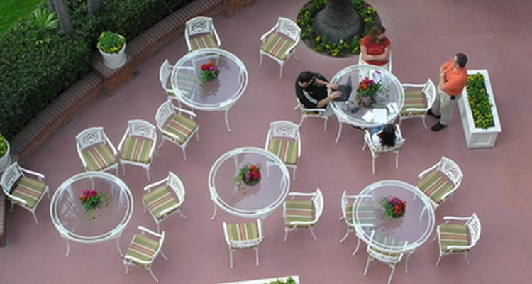 Patio sling chairs are comfortable and you can refurbish them rather than replace them.