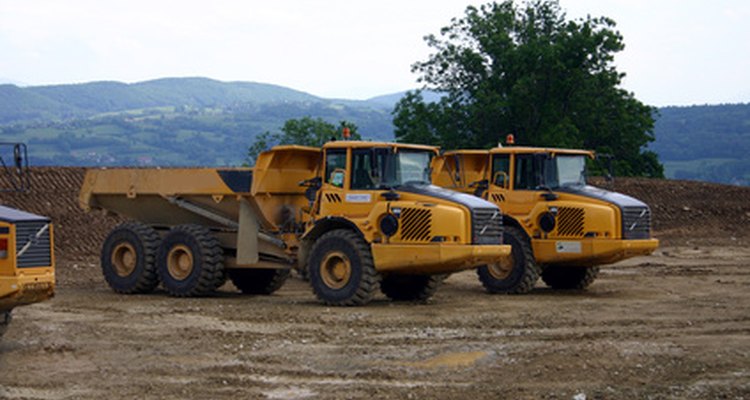 Dump trucks have huge diesel engines.