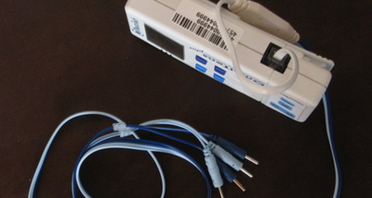 TENS units send electrical impulses through electrodes placed on the body.